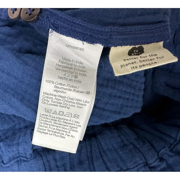 Madewell women 6 Lightspun Tapered Leg Jumpsuit Coastal Blue cotton MC943 gauze - Picture 11 of 13